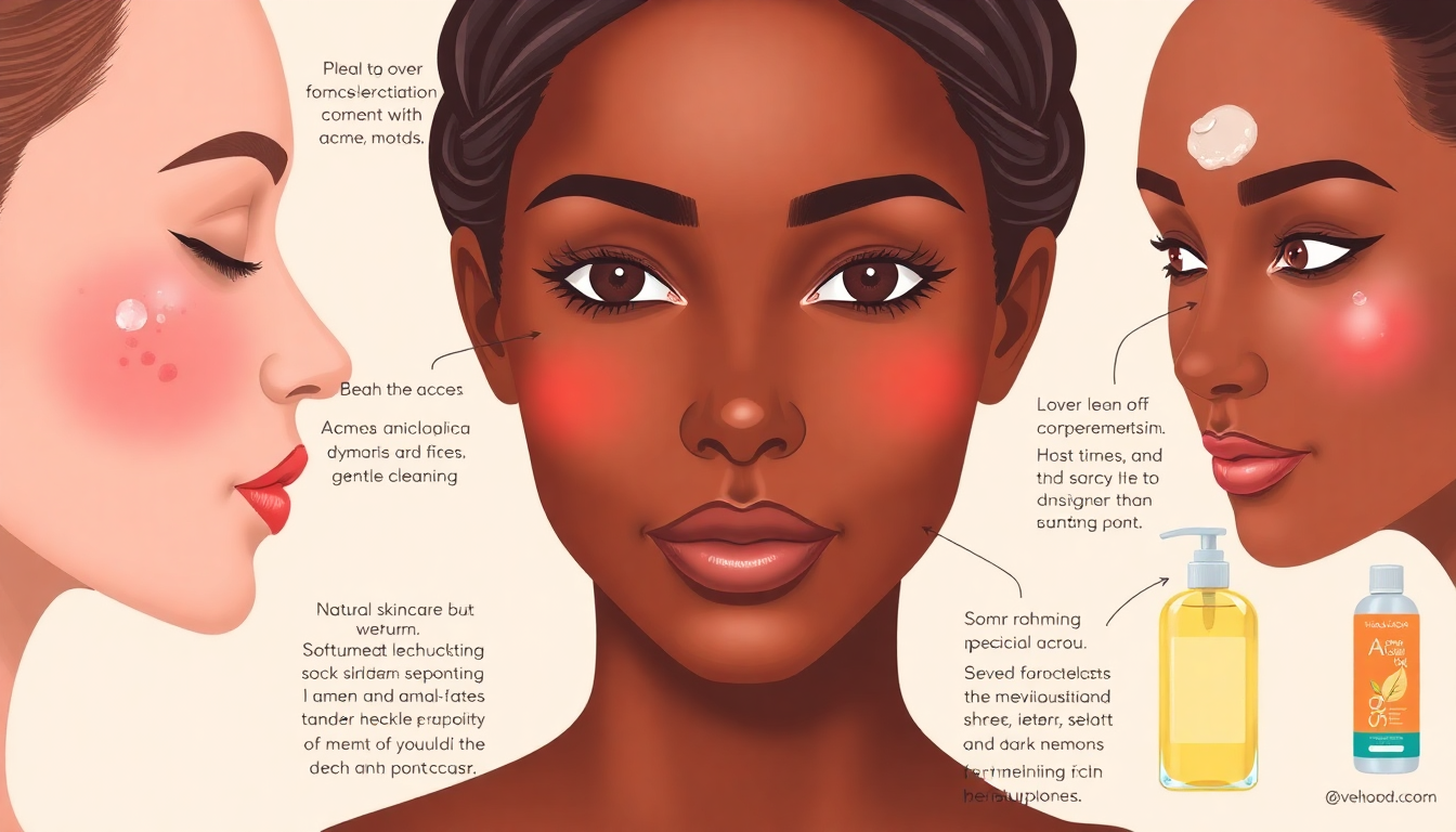 Vaincre l'acné et les points noirs sur les peaux noires et mates : Un guide complet