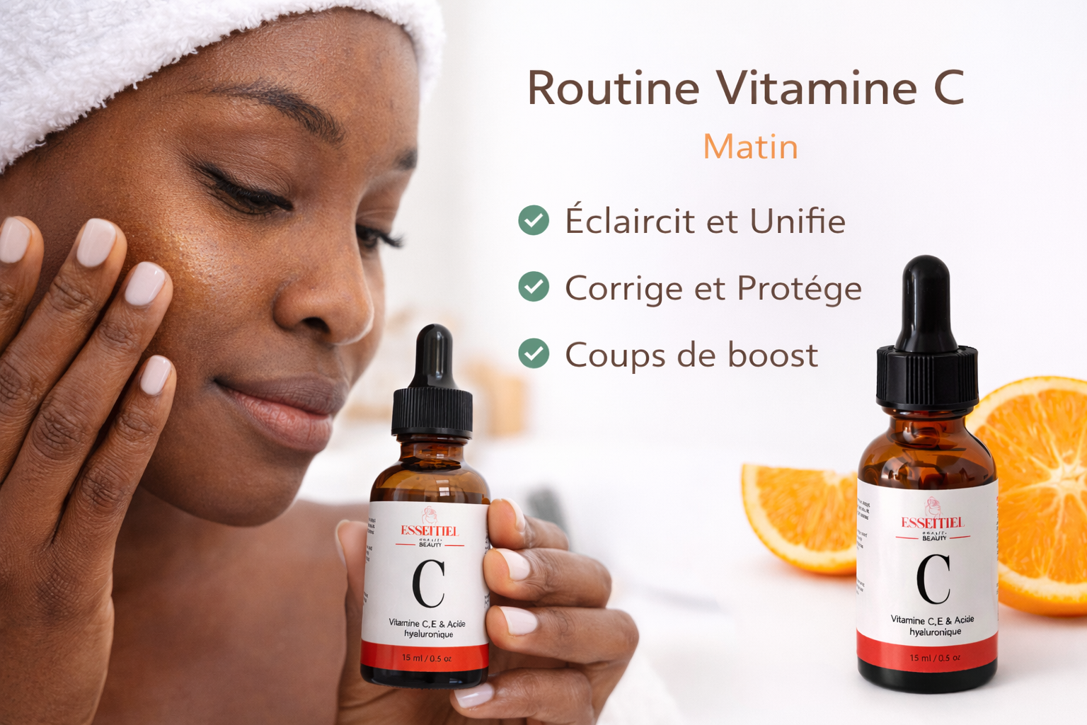 Sérum Vitamine C et Acide Hyaluronique Anti-Taches