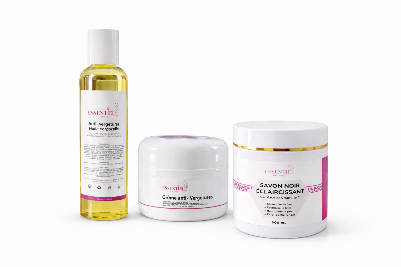 Kit Anti-Vergeture pour vergetures de grossesse et naturelle doublement dosé Huile et Crème