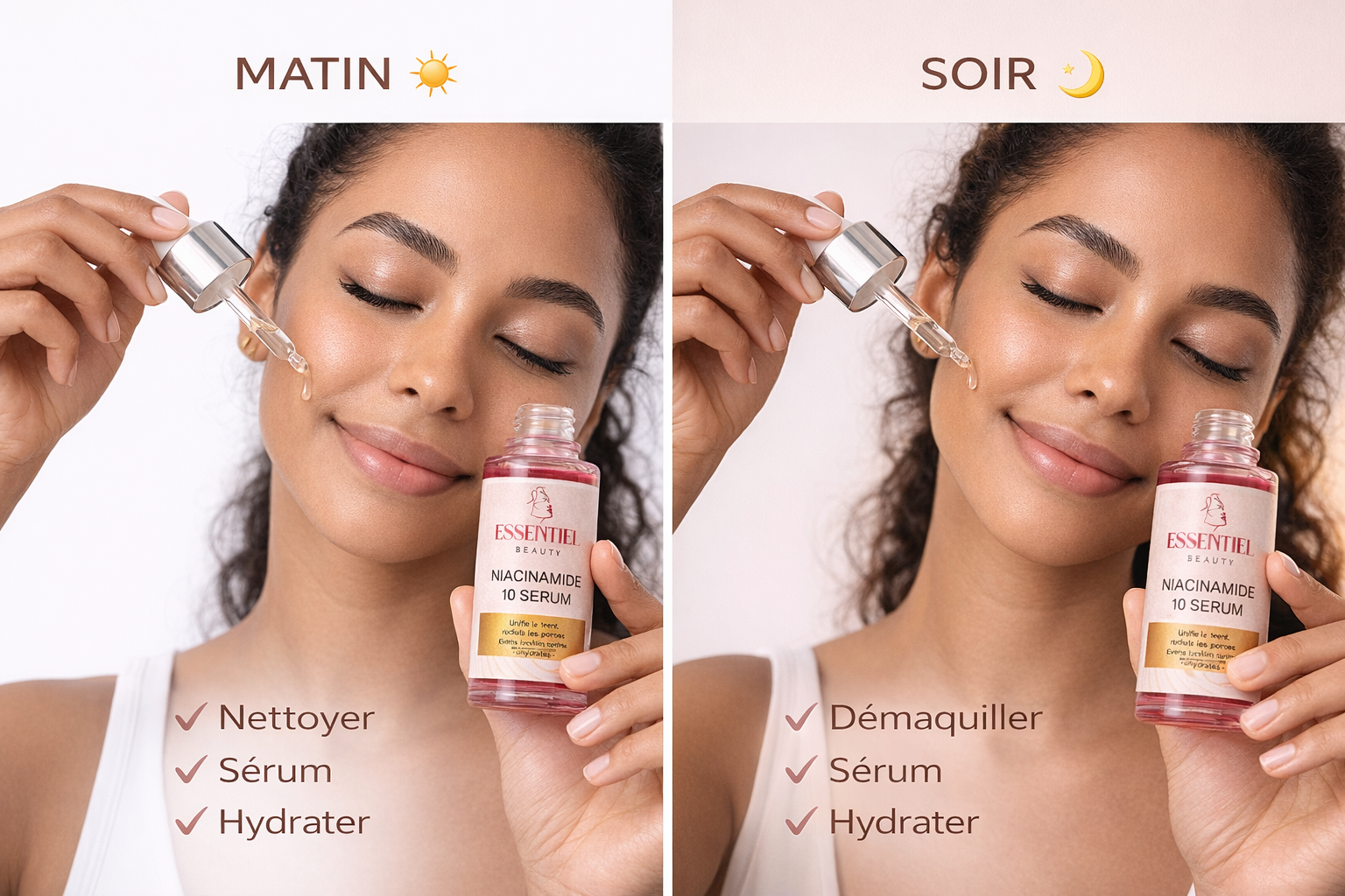 SÉRUM DE VISAGE  À LA NIACINAMIDE 10% ET L'ACIDE TRANEXAMIQUE TEINT PARFAIT