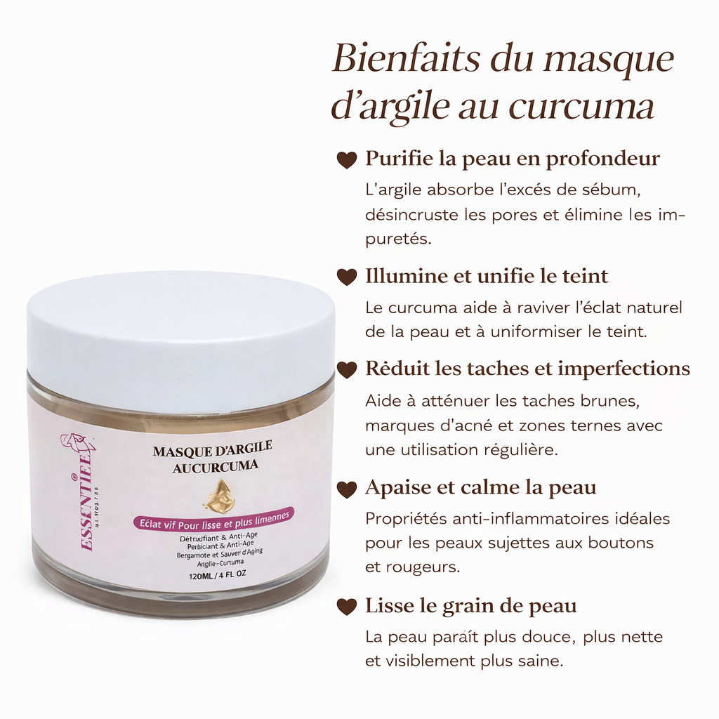 MASQUE D'ARGILE AU CURCUMA PERFECTEUR DE TEINT