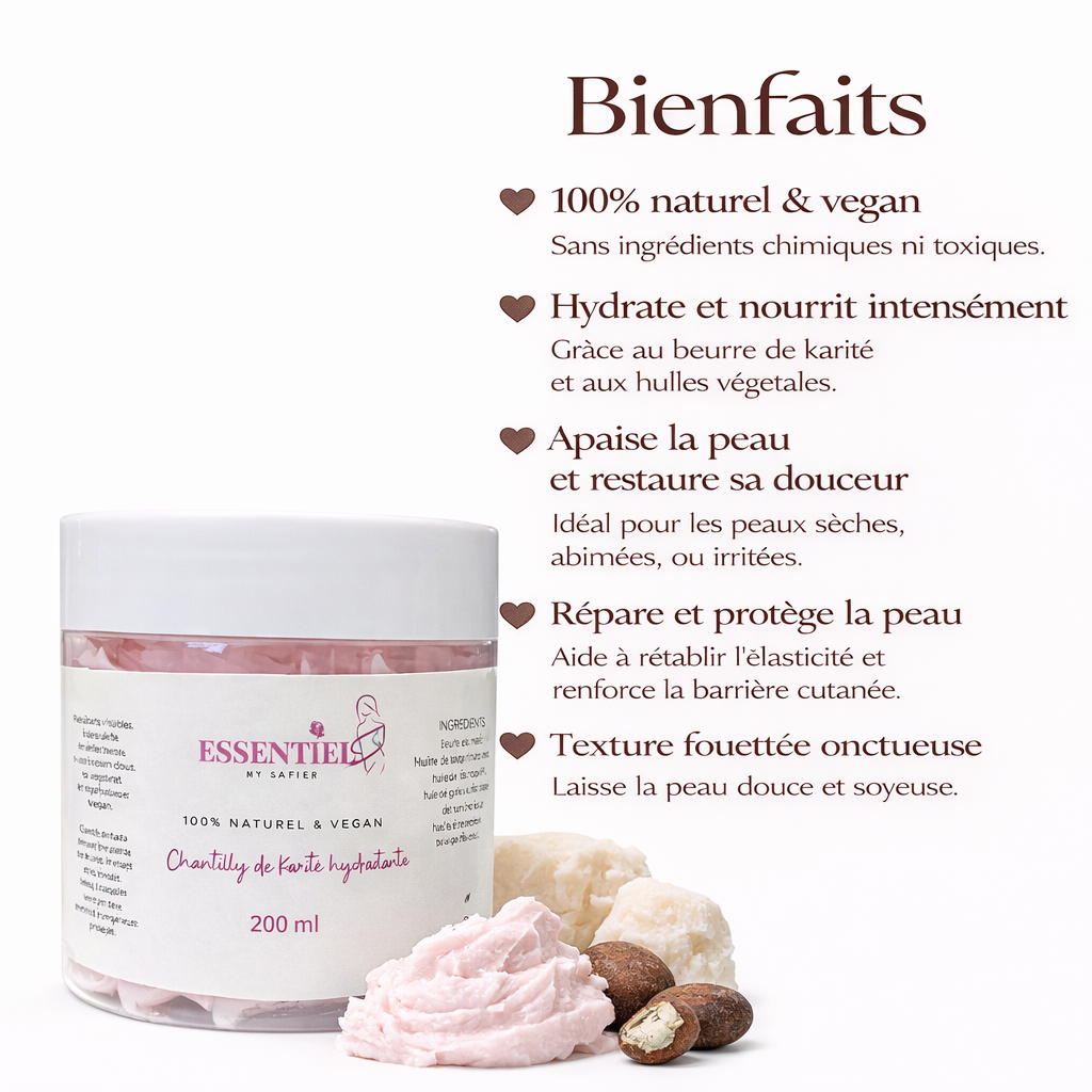Chantilly beurre de karité à la vitamine C ultra hydratant et anti-tâches