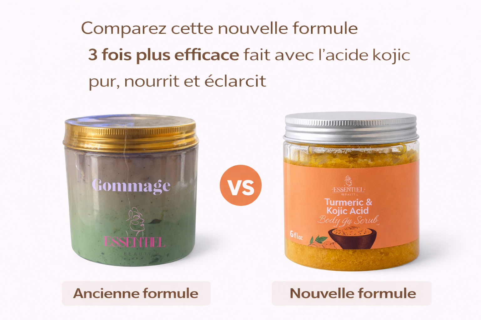 GOMMAGE SUPER ÉCLAIRCISSANT AU CURCUMA CONTRE L'HYPER PIGMANTATION ET ANTI-QUINTO