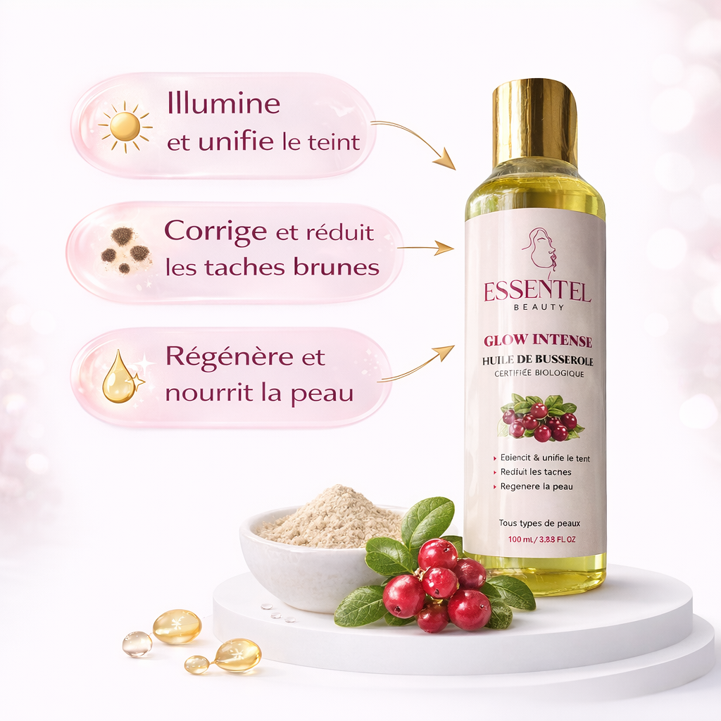 HUILE DE BUSSEROLE BIO SUPER ECLAIRCISSANTE, UNIFIANTE ET ANTI TÂCHES