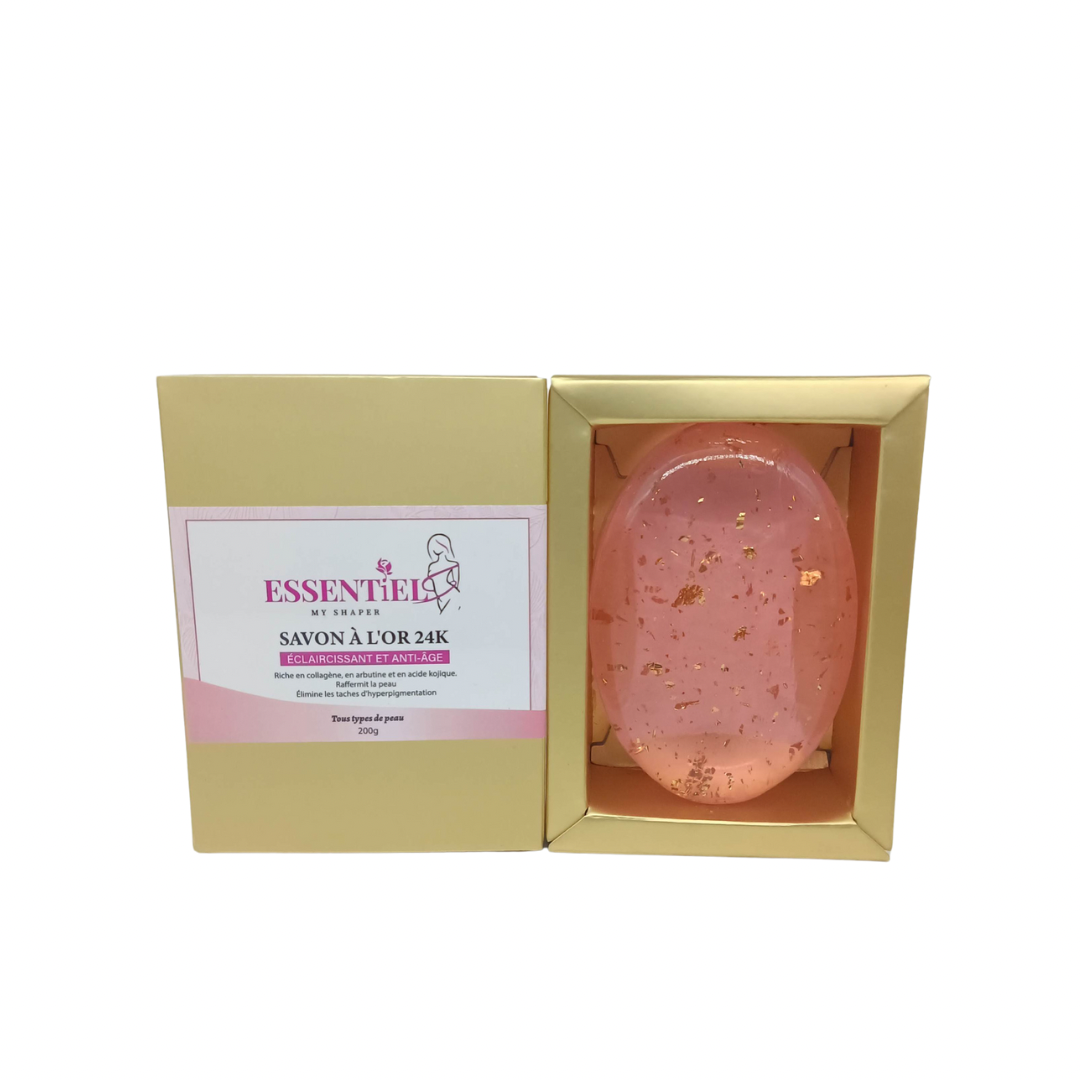 Savon éclaircissant et anti-âge à l' OR 24K et Acide kojic