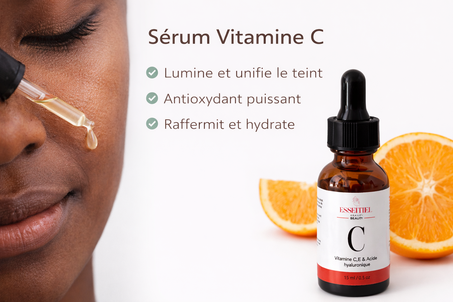 Sérum Vitamine C et Acide Hyaluronique Anti-Taches