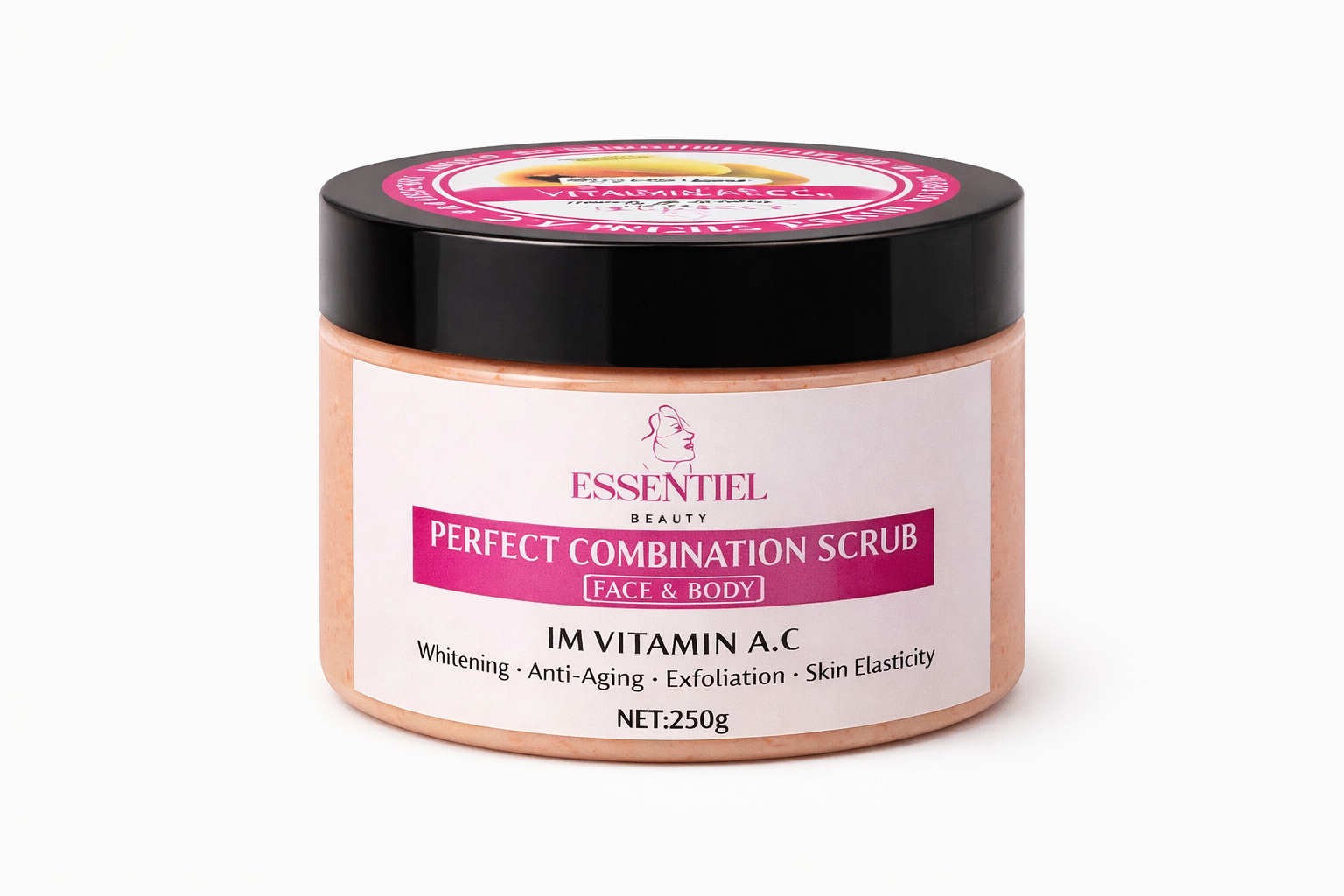 GOMMAGE ÉCLAIRCISSANT  À LA PAPAYE  ET TOMATE, VISAGE ET CORPS