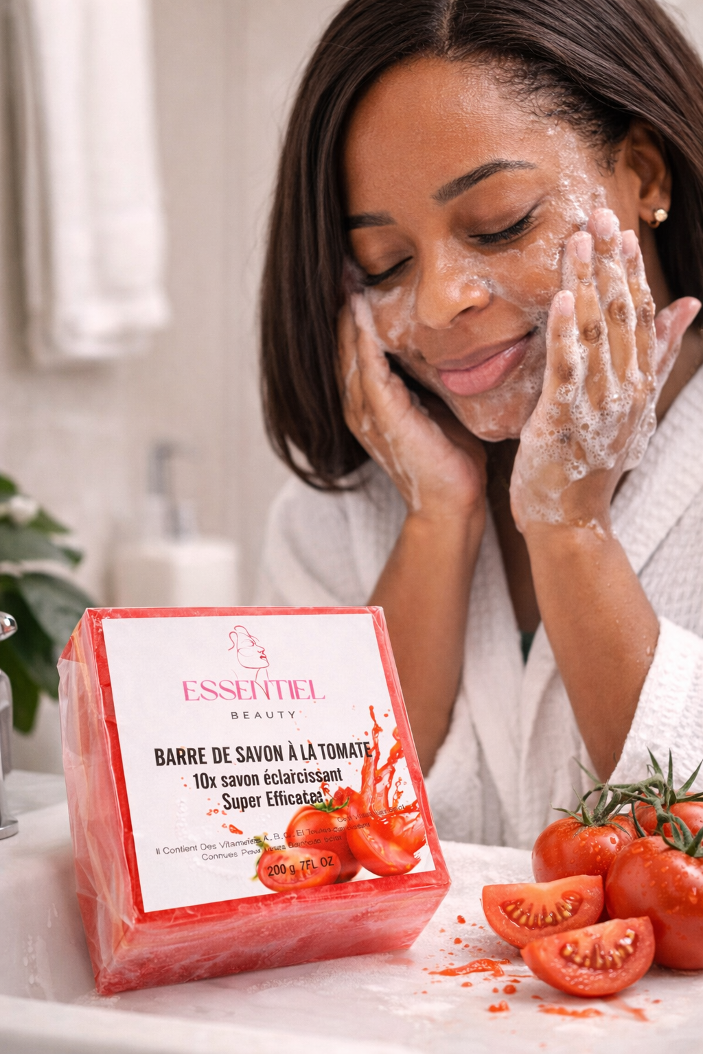 Utilisation savon super éclaircissant