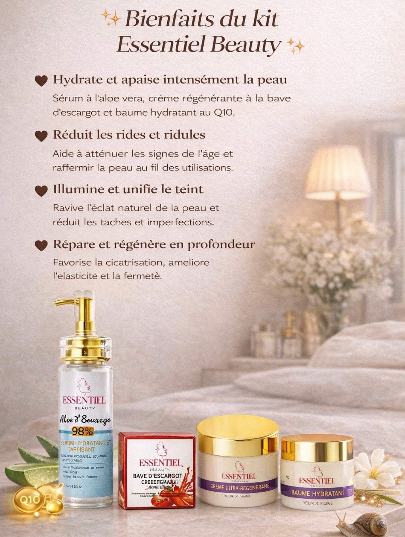 KIT DE VISAGE ANTI MELASMA, HYPER PIGMENTATION, ET ANTI TÀCHES